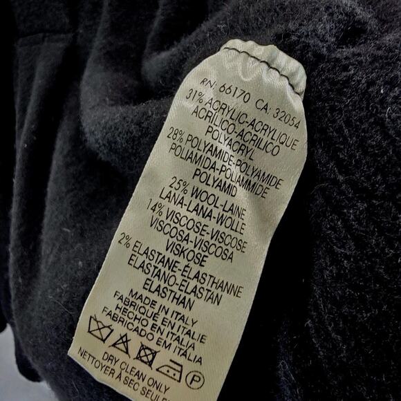 Anthropologie Sweater Womens Large Black Wool Cardigan Vallon Cuffed Ribbon Long - Picture 10 of 16